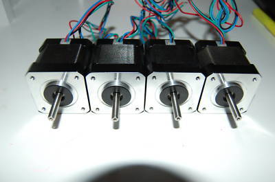 Qty (4) reprap mendel stepper motors NEMA17 75 oz/in