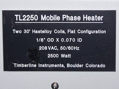 Timberline instruments tl-2250 mobile phase heater