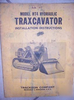 Trackson HT4 hydraulic traxcavator install manual v