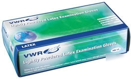 Vwr powdered latex examination gloves 10502-: 10502-107