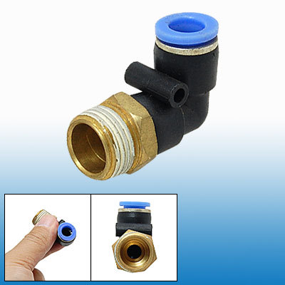 8 x 16.5MM one touch push in elbow pneumatic fittings