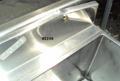 Bar sink with ice bins (behind the bar) stainless steel