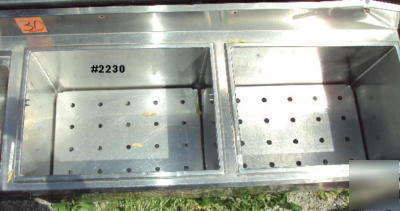 Bar sink with ice bins (behind the bar) stainless steel