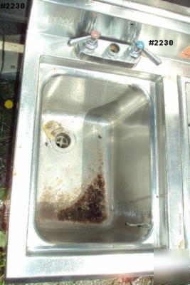 Bar sink with ice bins (behind the bar) stainless steel