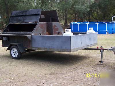 Commercial rotisserie cooker smoker grill
