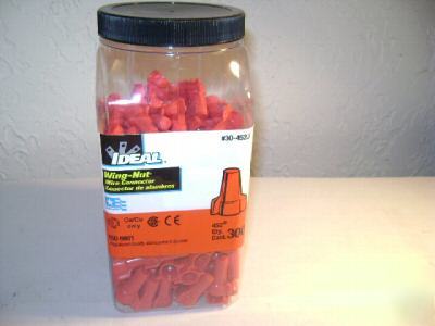 Ideal wing-nut wire connector #30-452J qty.300 jug-red