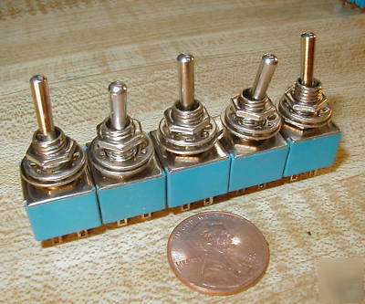 Miniature toggle switch - 5 pack - dpdt - on-off-on