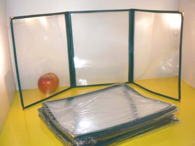 New menu cover 8.5X11 triple fold green cafe style 30PC 