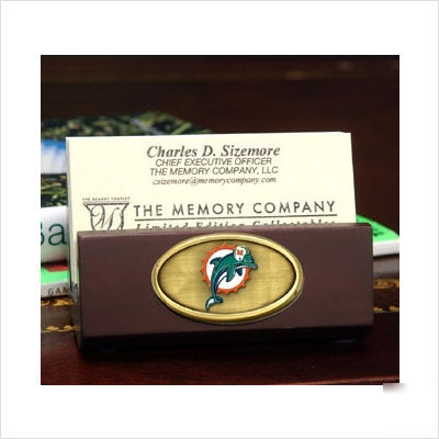 The memory company miami dolphins business card holder
