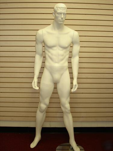 White color full-size masculine male mannequin ma-12