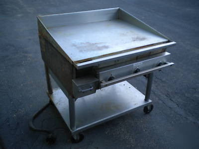 Keating electric griddle grill on stand