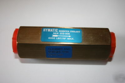 New hymatic 203-005 non return valve 6000LBF/in BSC8BL