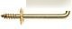 175 brass shoulder hook screw wall hanger 1-1/2