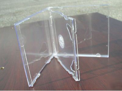 200 double (2) cd jewel cases w/clear tray