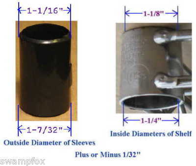 4 sets(16PR) split sleeves for metro type wire shelving