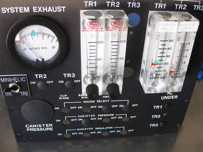 Air regulator vacuum control gauge panel