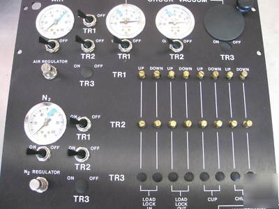 Air regulator vacuum control gauge panel