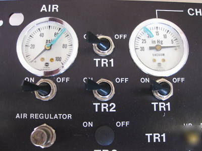 Air regulator vacuum control gauge panel