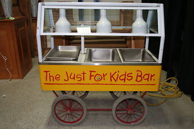 Custom concession cart - hot dogs - candy - hot food -