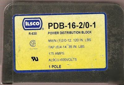 Ilsco pdb-16-2/0-1 1POLE power distribution block