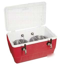 New draft beer jockey box 2 tap picnic kegerator 