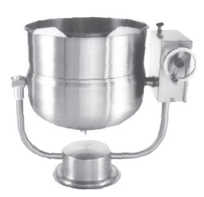 New intek direct steam kettle-tilting pedestal-80 gal - 
