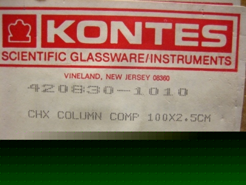 New kontes chromaflex column 100X2.5CM 420830-1010