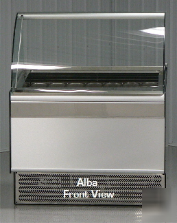 New professional gelato display case