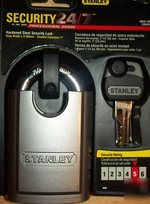 New stanley security 24/7 hardened steel security lock