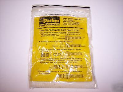 Parker fast-stor coil air hose line fittings 10 packs 