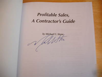 Profitable sales: a contractor's guide by michael stone