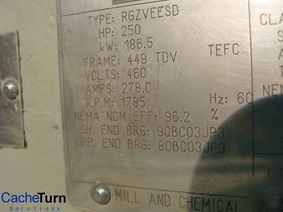 Siemens electric motor frame 449 tdv / type rgzveesd 