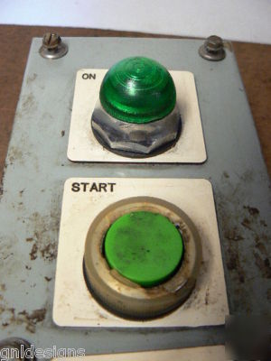 Westinghouse 4 pushbutton station start-stop w/pilots 