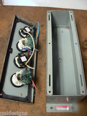 Westinghouse 4 pushbutton station start-stop w/pilots 