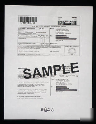 1400 ups paypal usps shipping labels 2/sheet peel/stick