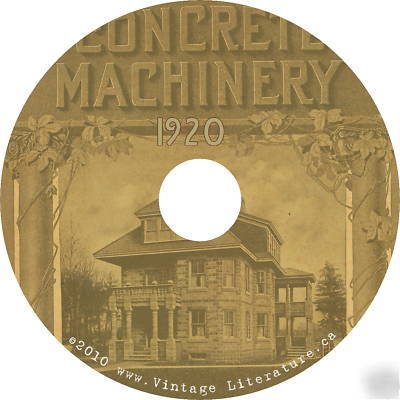 1920 sears concrete machinery catalog on cd 