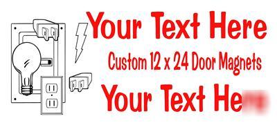 Electrical electrician- auto truck magnetic sign-custom