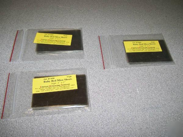 Electron microscopy science ruby red mica sheets ems