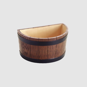 Half barrell wood effect ice bucket pub bar equipment