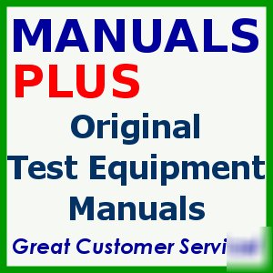 Hp model 580A 581A operating and service manual