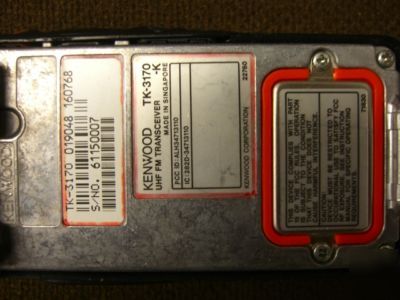 Kenwood tk-3170 uhf 440~470 mhz portable radio ht