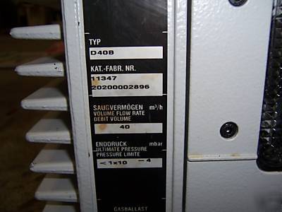 Leybold D40B trivac rotary vane dual stage pump