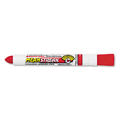 Mean streak permanent marker stick, bullet tip, red ink