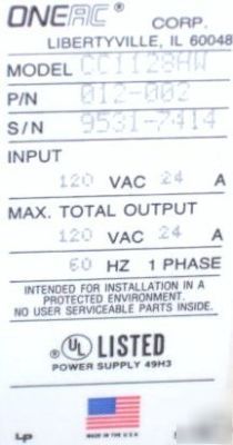 Oneac cc CC1128HW line transformer power conditioner