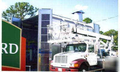 Romac cross-draft drive thru truck spray paint booth 