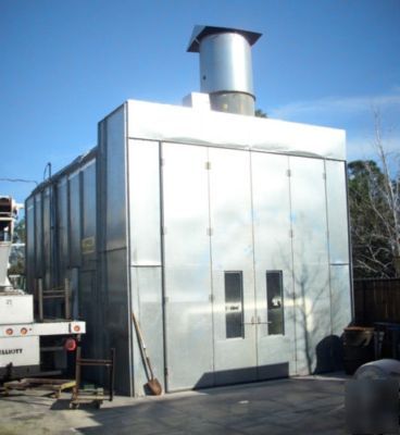 Romac cross-draft drive thru truck spray paint booth 
