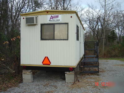 Hunting office camper storage trailer
