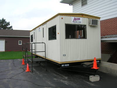 Hunting office camper storage trailer