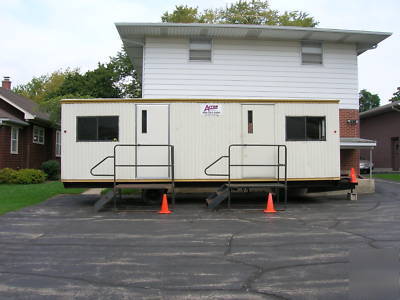 Hunting office camper storage trailer