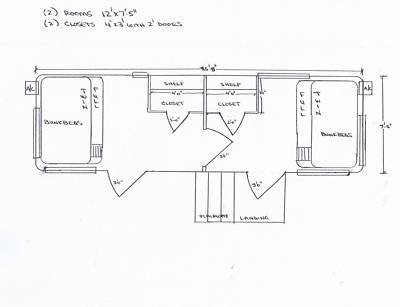 Hunting office camper storage trailer